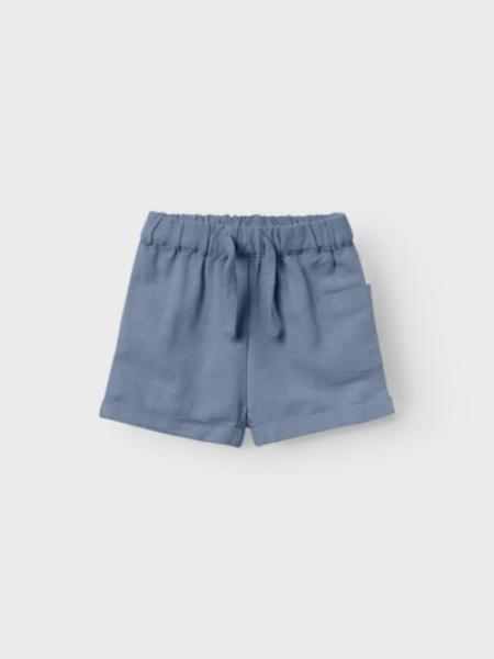 Name it Baby Leinenshorts blau