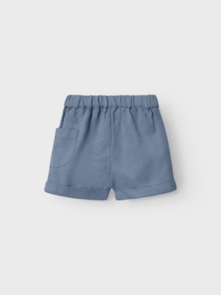 Name it Baby Leinenshorts blau