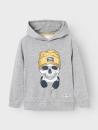 Name it Kids Hoodie Totenkopf, grau